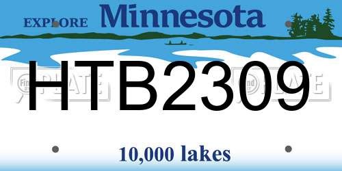 HTB2309 Minnesota License Plate