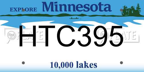 HTC395 Minnesota License Plate