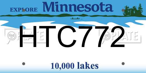 HTC772 Minnesota License Plate
