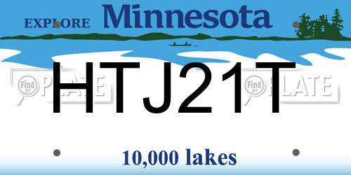 HTJ21T Minnesota License Plate