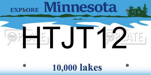 HTJT12 Minnesota License Plate