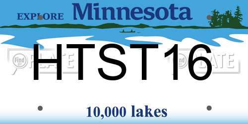 HTST16 Minnesota License Plate