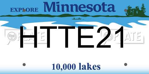 HTTE21 Minnesota License Plate