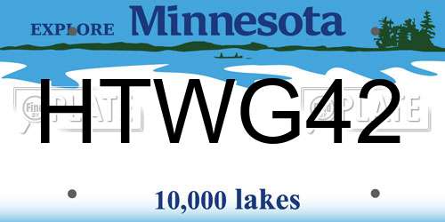 HTWG42 Minnesota License Plate
