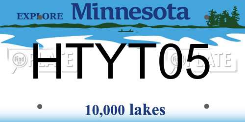 HTYT05 Minnesota License Plate
