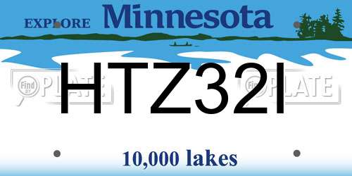 HTZ32I Minnesota License Plate