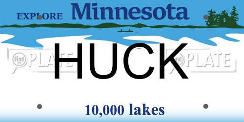 HUCK Minnesota License Plate