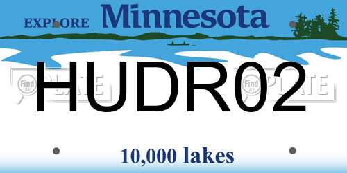 HUDR02 Minnesota License Plate