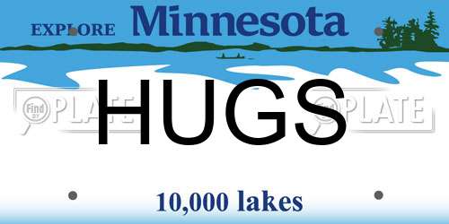 HUGS Minnesota License Plate