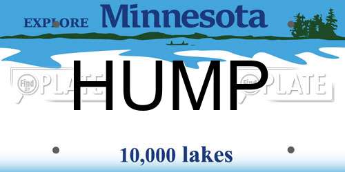 HUMP Minnesota License Plate