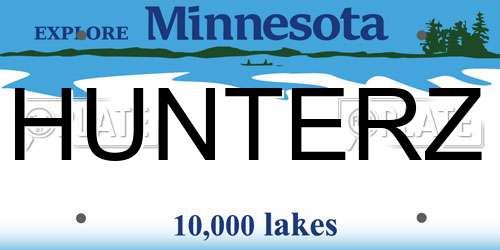 HUNTERZ Minnesota License Plate