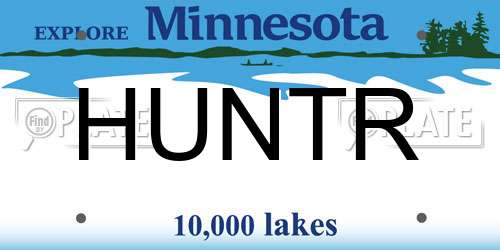 HUNTR Minnesota License Plate