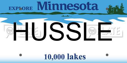 HUSSLE Minnesota License Plate