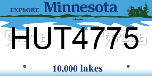 HUT4775 Minnesota License Plate