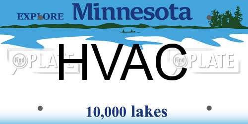 HVAC Minnesota License Plate