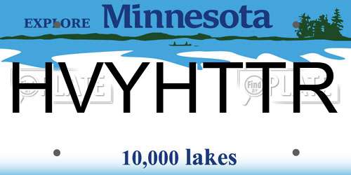 HVYHTTR Minnesota License Plate