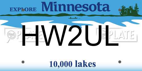 HW2UL Minnesota License Plate