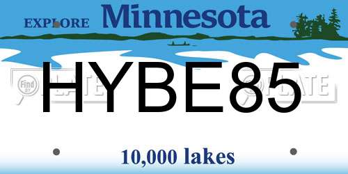 HYBE85 Minnesota License Plate
