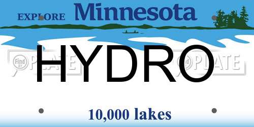 HYDRO Minnesota License Plate