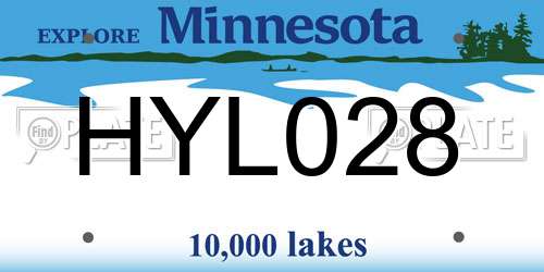 HYL028 Minnesota License Plate