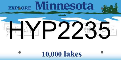 HYP2235 Minnesota License Plate