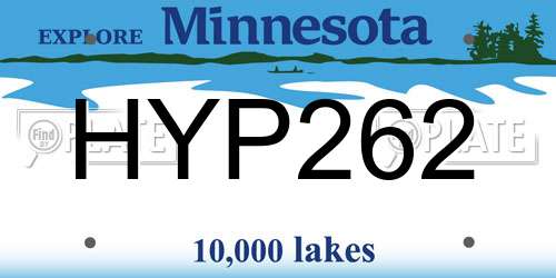 HYP262 Minnesota License Plate
