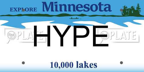 HYPE Minnesota License Plate