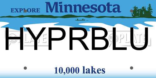 HYPRBLU Minnesota License Plate