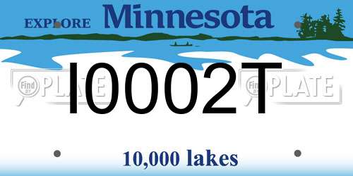 I0002T Minnesota License Plate