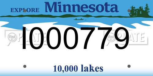 I000779 Minnesota License Plate