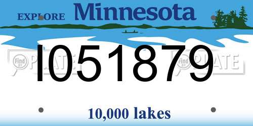 I051879 Minnesota License Plate