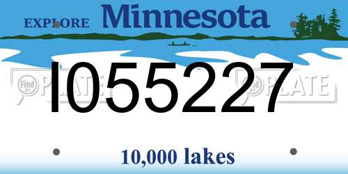 I055227 Minnesota License Plate
