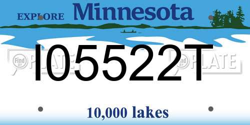 I05522T Minnesota License Plate