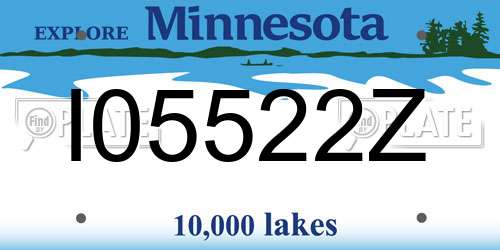 I05522Z Minnesota License Plate