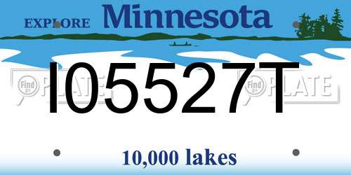 I05527T Minnesota License Plate