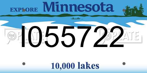 I055722 Minnesota License Plate