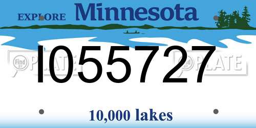I055727 Minnesota License Plate