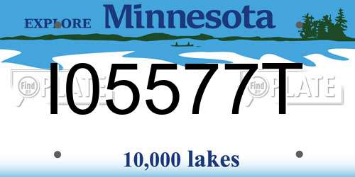 I05577T Minnesota License Plate