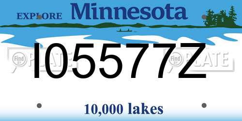 I05577Z Minnesota License Plate