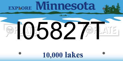 I05827T Minnesota License Plate