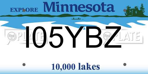 I05YBZ Minnesota License Plate