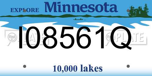 I08561Q Minnesota License Plate