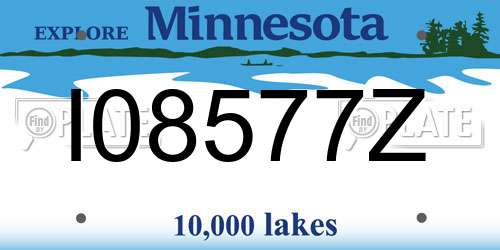 I08577Z Minnesota License Plate