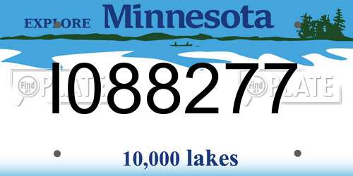 I088277 Minnesota License Plate