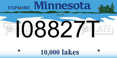 I08827T Minnesota License Plate
