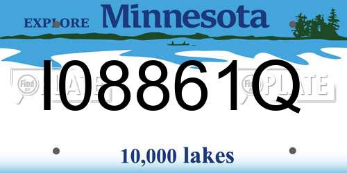 I08861Q Minnesota License Plate