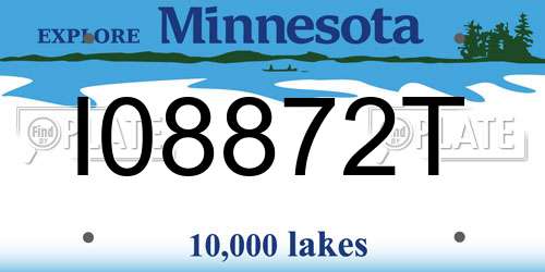 I08872T Minnesota License Plate