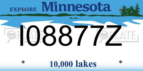 I08877Z Minnesota License Plate