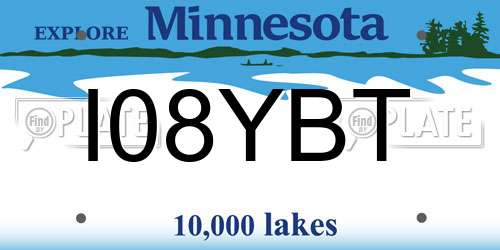 I08YBT Minnesota License Plate