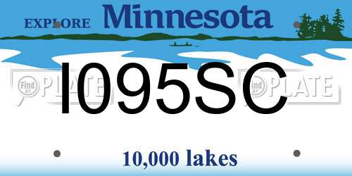 I095SC Minnesota License Plate